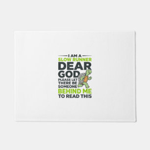 Funny Slow Runner Turtle Quote Vintage Engraving D Doormat
