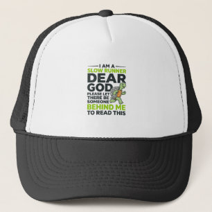 Funny Slow Runner Turtle Quote Vintage Engraving D Trucker Hat