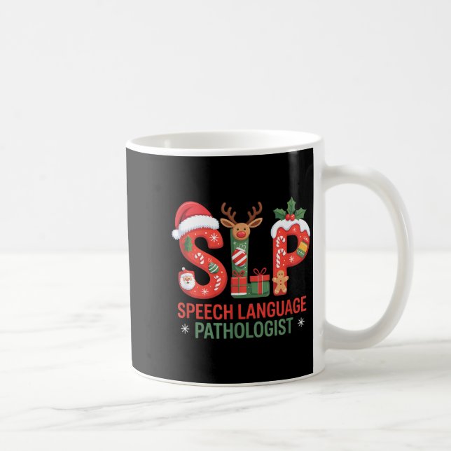 Funny Slp Christmas Speech Language Pathologist Ho Coffee Mug (Right)