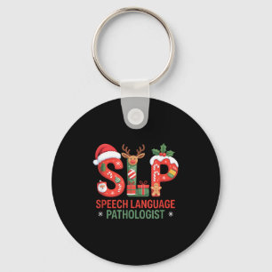 Funny Slp Christmas Speech Language Pathologist Ho Key Ring