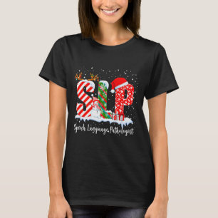 Funny Slp Speech Language Pathologist Santa Christ T-Shirt