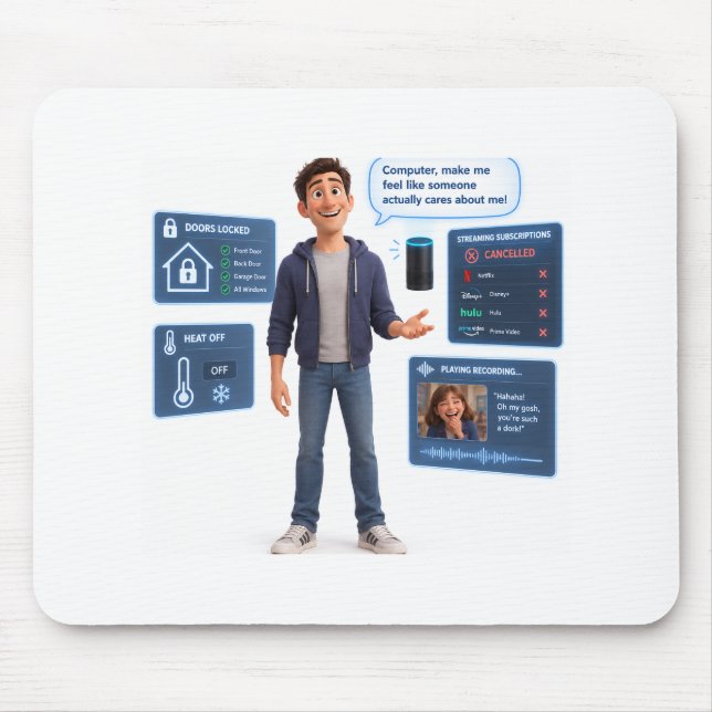 Funny Smart Home Automation Tech Mousepad (Front)