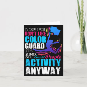 Funny Smart People Colour Guard Quote Gift Card