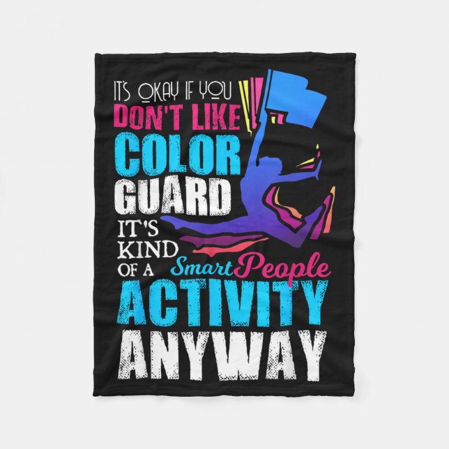 Funny Smart People Colour Guard Quote Gift Fleece Blanket (Front)