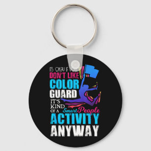 Funny Smart People Colour Guard Quote Gift Key Ring
