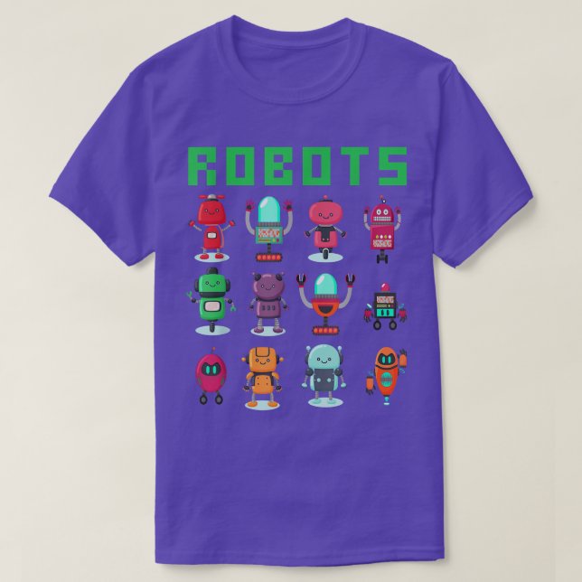 Funny Smart Robot Technology Kids Toddler Robots c T-Shirt (Design Front)