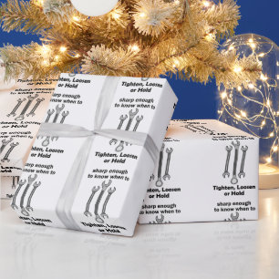 Funny Smart Wrench Handyman Tool Quote Wrapping Paper