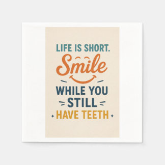 Funny Smile Quote Napkin