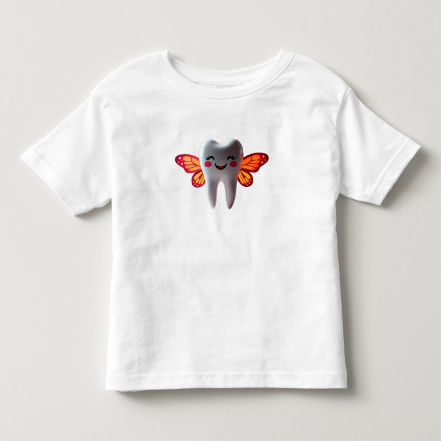 Funny smiley tooth  toddler T-Shirt (Front)