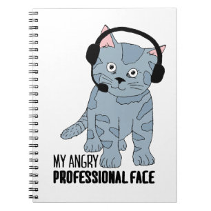 Funny Smiling Cat Professional Epic Sarcastic Notebook
