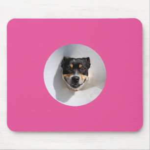 Funny smiling dog mouse mat