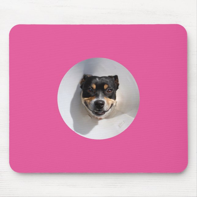 Funny smiling dog mouse mat (Front)