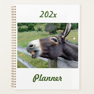 Funny Smiling Donkey Personalised Farmhouse Planner