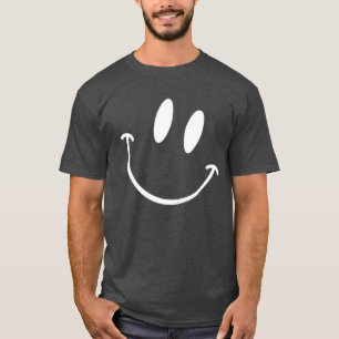 Funny Smiling Emoticon Men Women Happy Face Smile  T-Shirt