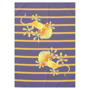 Funny Smiling Gecko + your background & ideas Tablecloth