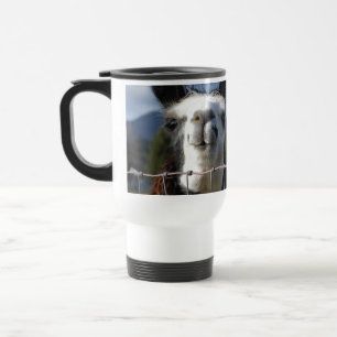 Funny Smiling Llama in Southern Oregon Travel Mug