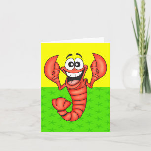 Funny Smiling Lobster Card