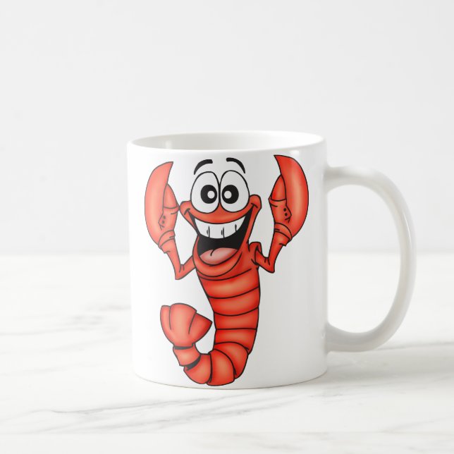 Funny Smiling Lobster Coffee Mug (Right)