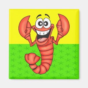 Funny Smiling Lobster Magnet