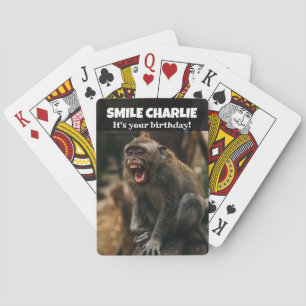 Funny Smiling Monkey  Playing Cards