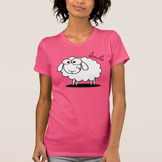 Funny smiling sheep T-Shirt (Front)