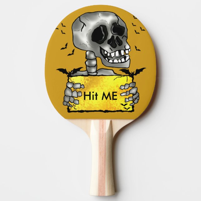 Funny Smiling skull Ping Pong Paddle (Back)