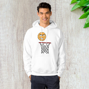 Funny Smirking Basketball Face Dunking  Hoodie