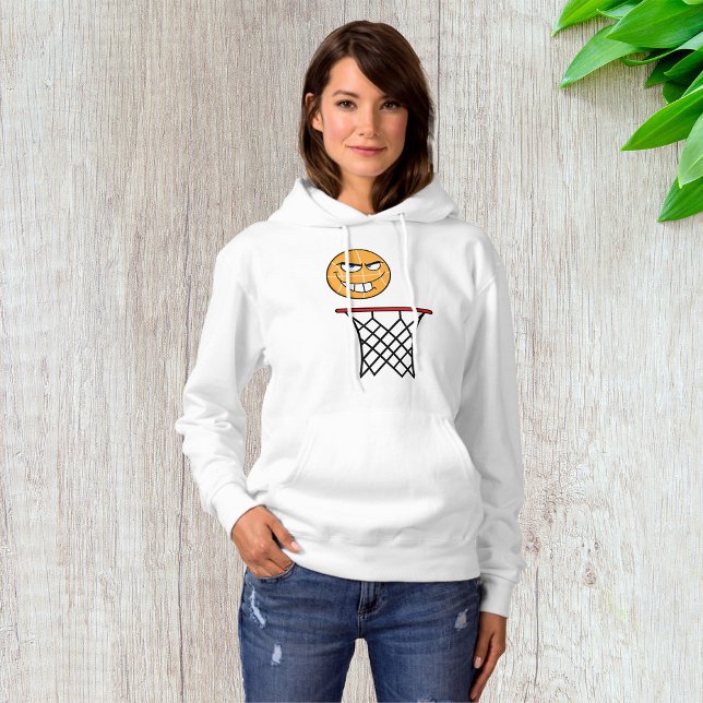 Funny Smirking Basketball Face Dunking  Hoodie (Creator Uploaded)