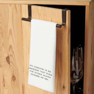 Funny: "Smoke Alarm Cheers" Tea Kitchen Towel