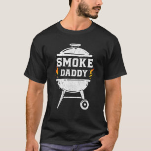 Funny Smoke Daddy Meat Smoking BBQ Grill Lover Pit T-Shirt