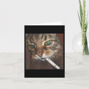 Funny Smoking Cat Meme  Card