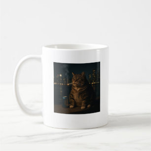 Funny Smoking Cat Meme Stupid Brainrot  Coffee Mug