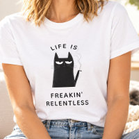 Funny Smoking Cat Trendy Quote Sarcastic Humour