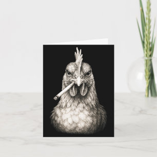 Funny Smoking Chicken Cigarette Gen Z Meme Farm An Card