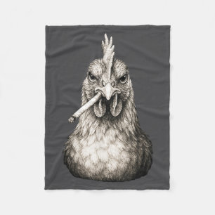 Funny Smoking Chicken Cigarette Gen Z Meme Farm An Fleece Blanket