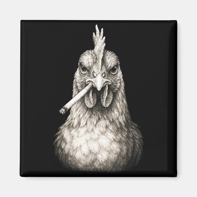 Funny Smoking Chicken Cigarette Gen Z Meme Farm An Magnet (Front)