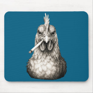Funny Smoking Chicken Cigarette Gen Z Meme Farm An Mouse Mat