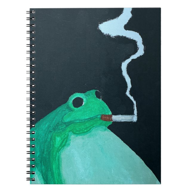     Funny Smoking Frog | Quirky Meme Animal Notebook (Front)