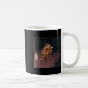 Funny Smoking Groundhog Cigarette Gen Z Retro Meme Coffee Mug