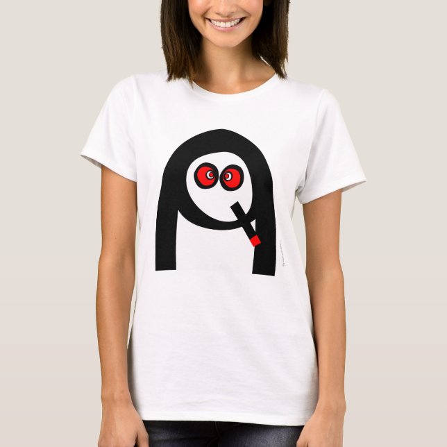 Funny Smoking Nun T-Shirt (Front)