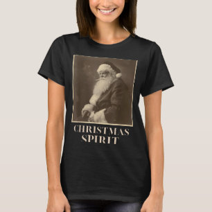 Funny Smoking Santa Claus Christmas Srit Vintage  T-Shirt