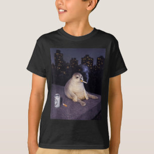 Funny smoking seal meme T-Shirt