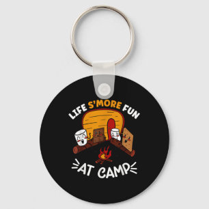 Funny Smores Camping Campfire Marshmallow Life Smo Key Ring