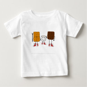 Funny Smores Characters Cartoon Baby T-Shirt