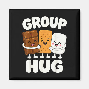 Funny s'mores marshmallow campfire magnet