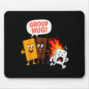 Funny s'mores marshmallow mouse mat