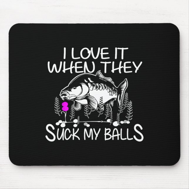 Funny Smutty Fisher Carp Fishing  Mouse Mat (Front)