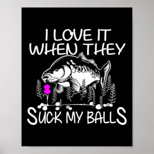 Funny Smutty Fisher Carp Fishing  Poster
