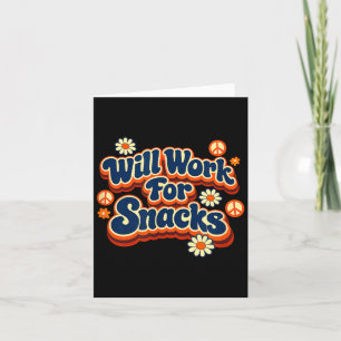 Funny Snack Lover Food Humour Retro Groovy Card