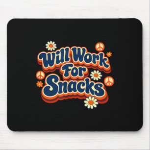 Funny Snack Lover Food Humour Retro Groovy Mouse Mat